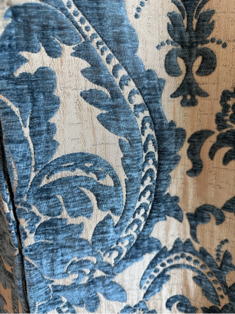 Italian Blue Brocade Jacket - Size Large - Picture 3 of 4